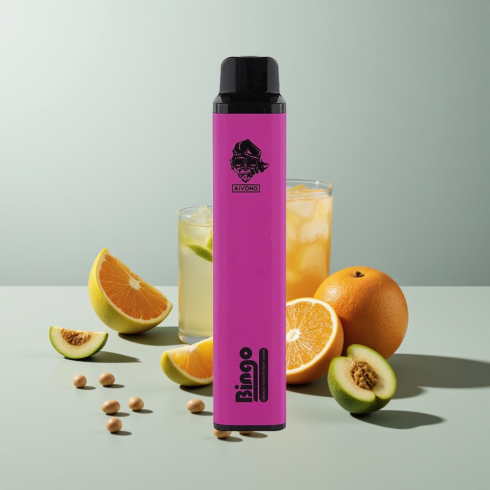 Aivono Aim Bingo 4000 برتقال جوافة العاطفة مع 10 مل و 1000 مللي أمبير
