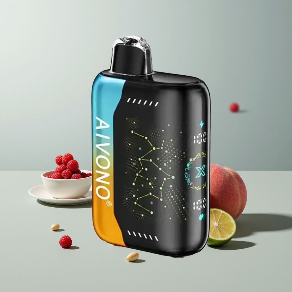 Aivono Aim Boom 25000 تُوت العُلّيْقِ والخوخ واللّيمون مع سعة 28 مل و 650 مللي أمبير