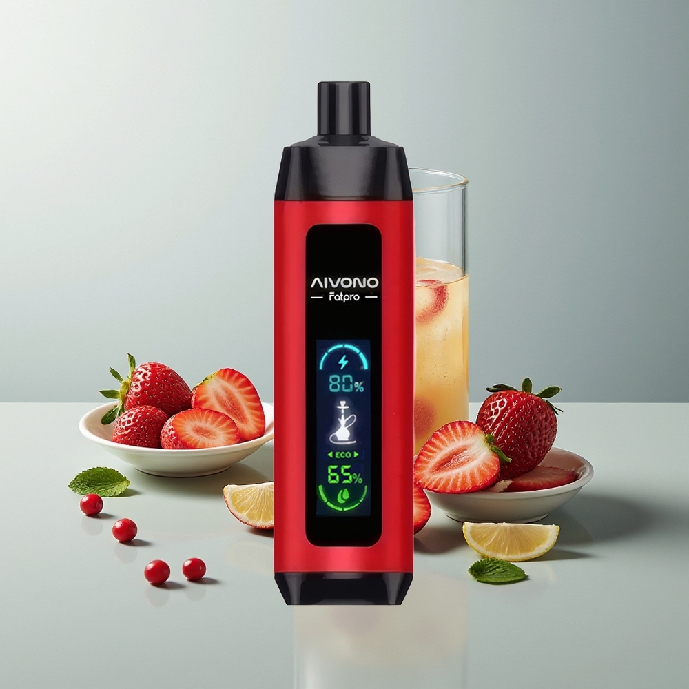 Aivono Aim Fatpro 22000 فراولة بانش بنكهات طبيعية واصطناعية مع خلايا شبكية 0.6 أوم