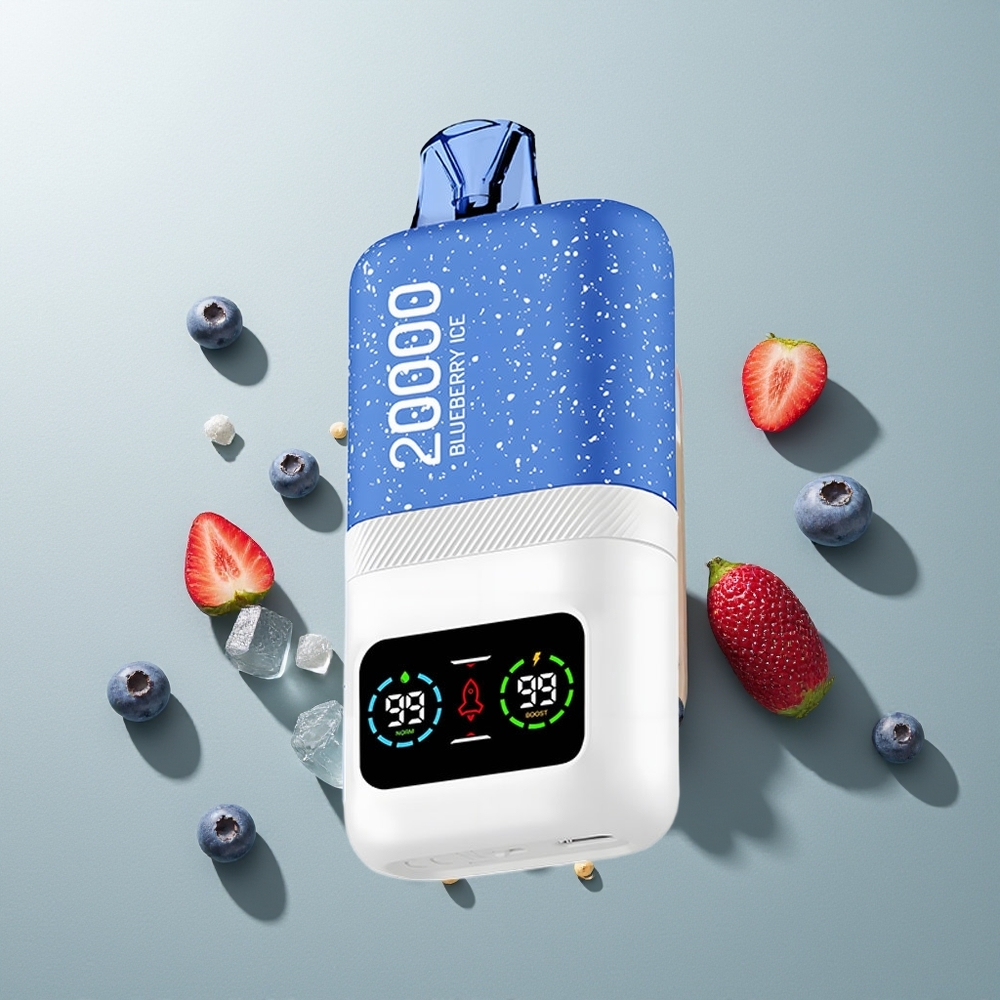 Aivono Aim Magic 20000 توت أزرق جليدي بشبكة مزدوجة وشاشة إل سي دي