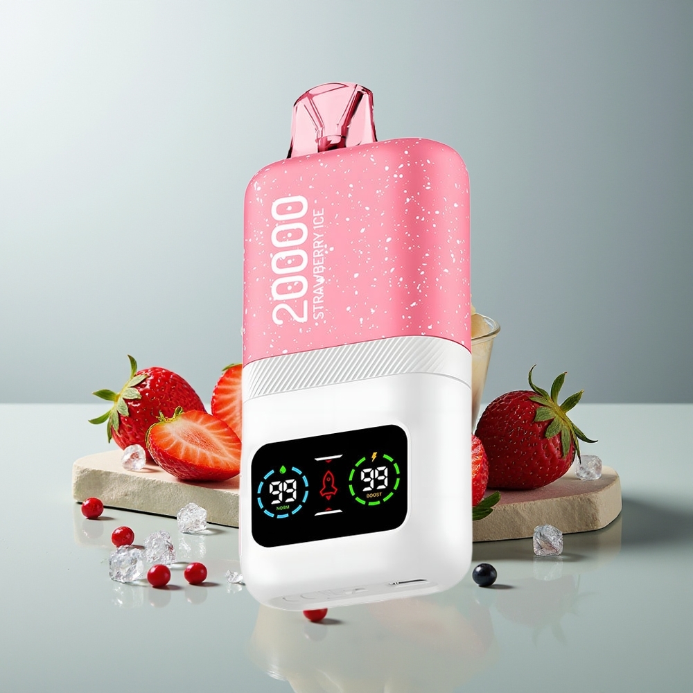 Aivono Aim Magic 20000 فراولة آيس مع ملفين مزدوجين وشاشة إل سي دي