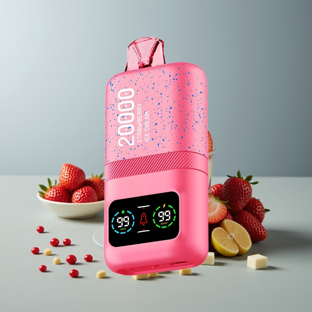 Aivono Aim Magic 20000 آيس كريم الفراولة مع ملفين مزدوجين وشاشة إل سي دي