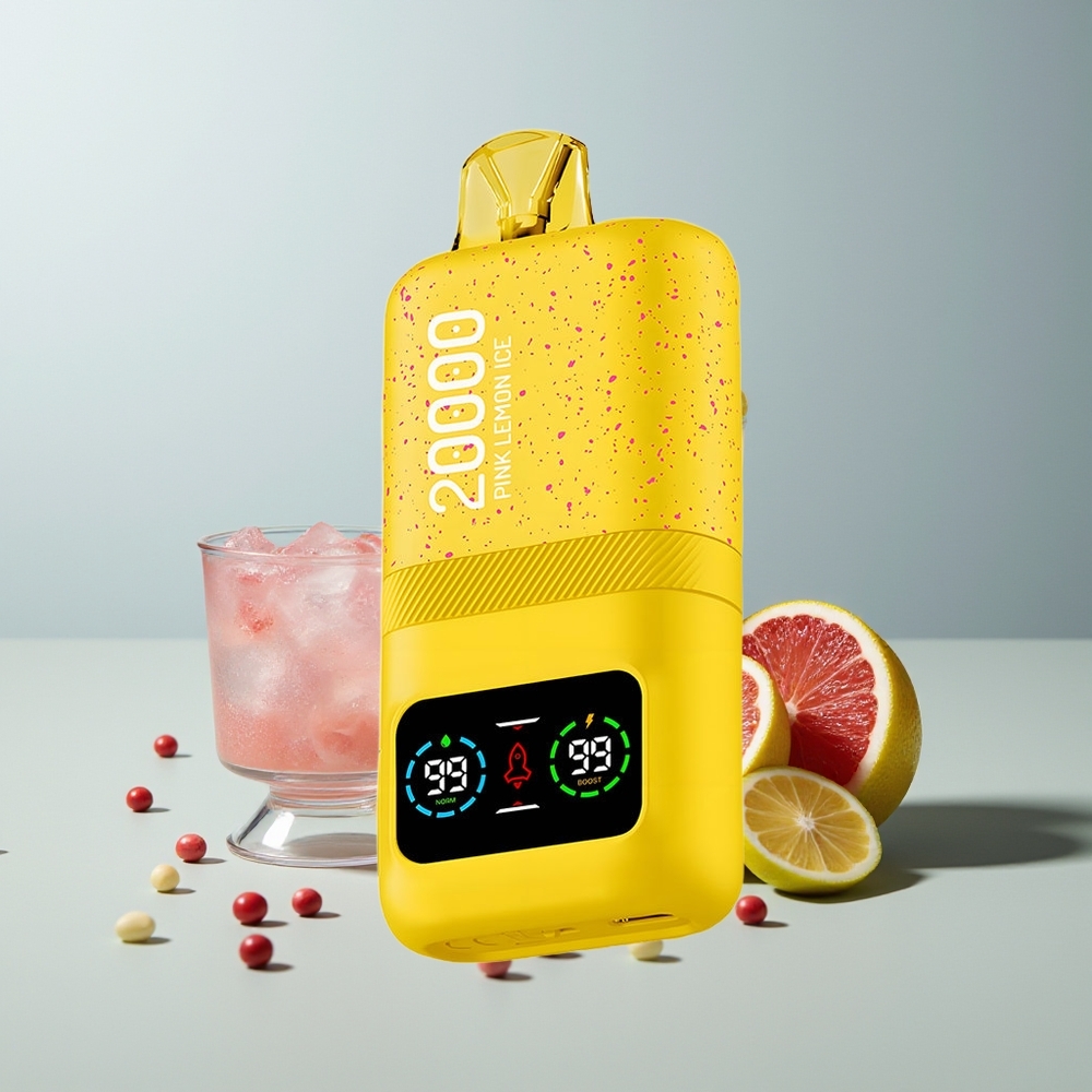 Aivono Aim Magic 20000 الليمون الوردي المثلج مع ملفات مزدوجة وشاشة LCD