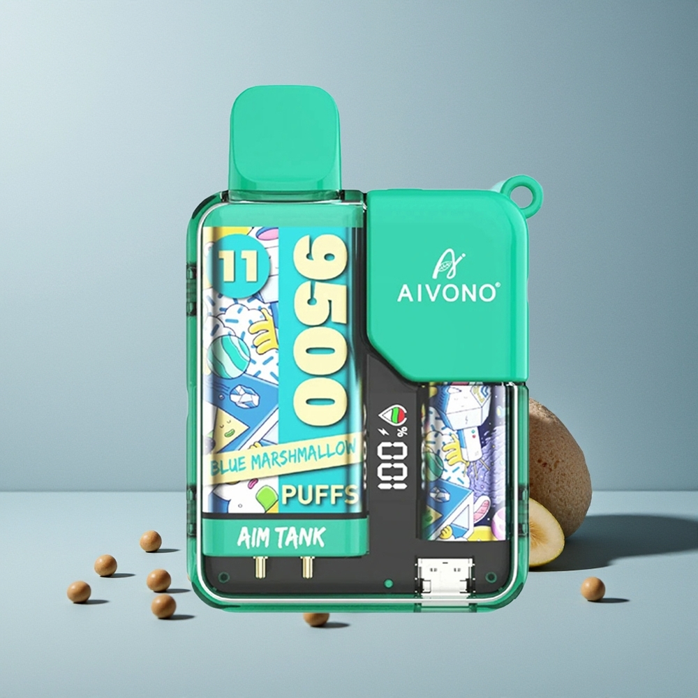 Aivono Aim Tank 9500 المارشملو الأزرق - سعة 18 مل وملف شبكي 1.2 أوم