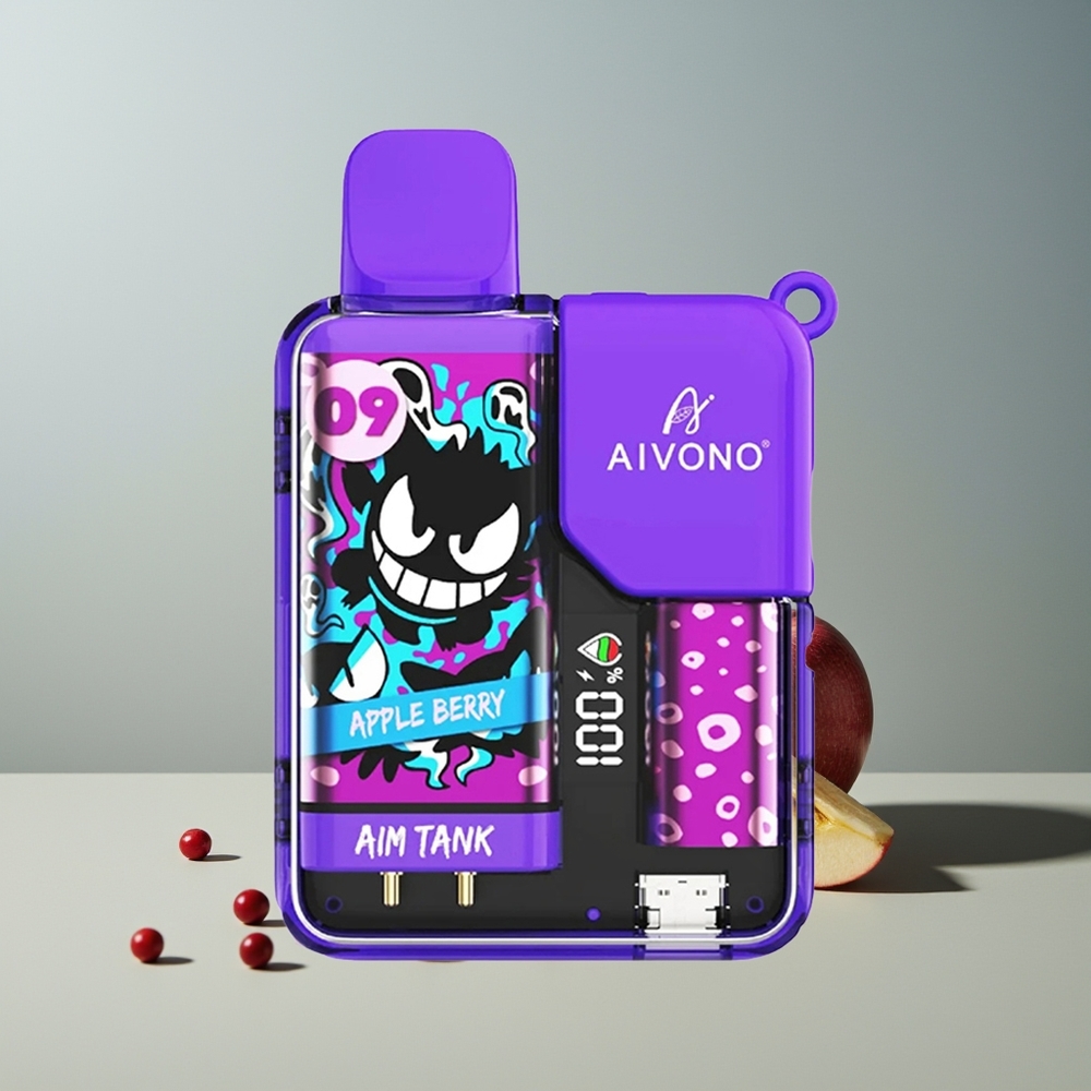 Aivono Aim Tank 9500 تفاحة التوت مع شاشة وعمر بطارية