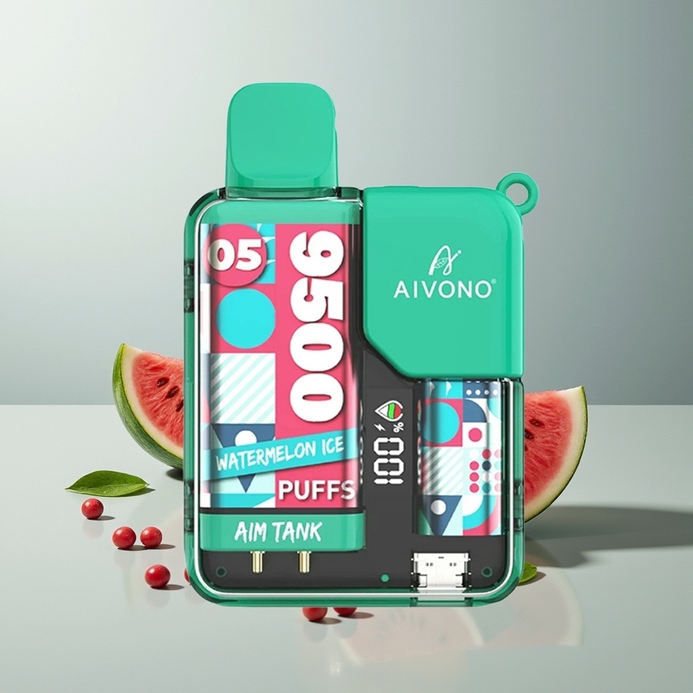 Aivono Aim Tank 9500 بطيخ مثلج بشاشة LCD ومللي 18