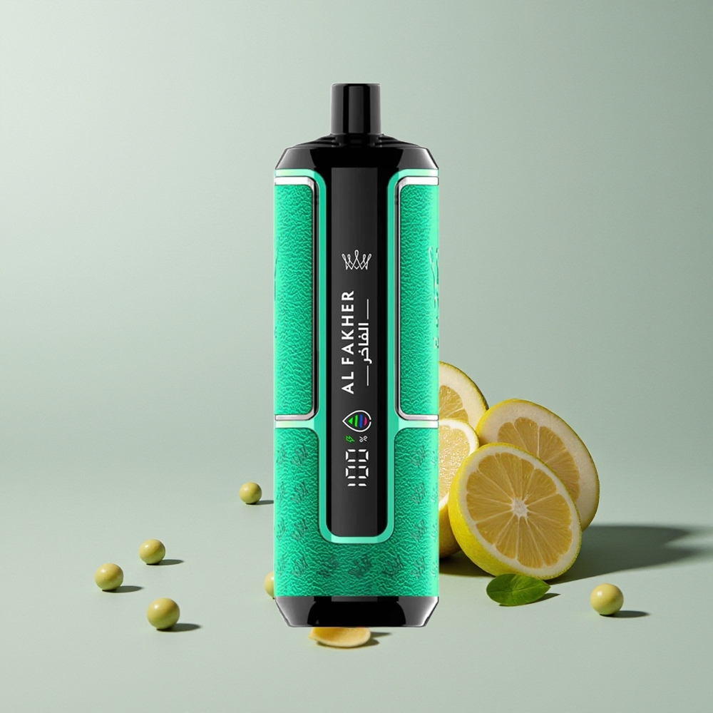 Al Fakher Crown Bar 15K Hypermax ليمون نعناع مع سعة 22 مل وبطارية 600 مللي أمبير
