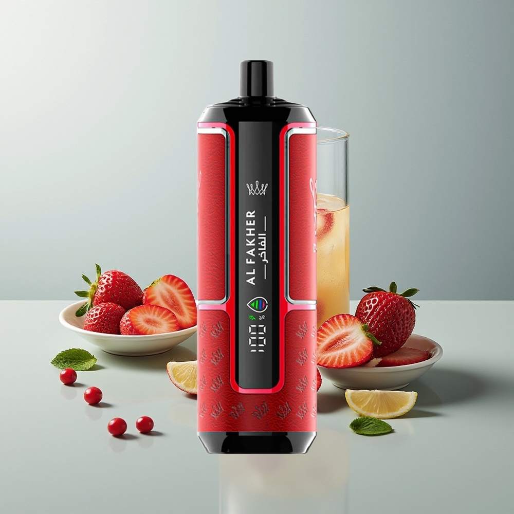 Al Fakher Crown Bar 15K Hypermax فراولة بانش سعة 22 مل بطارية 600 مللي أمبير