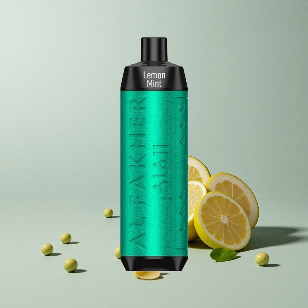 Al Fakher Crown Bar 8000 Crystal ليمون نعناع مع بطارية وشاحن