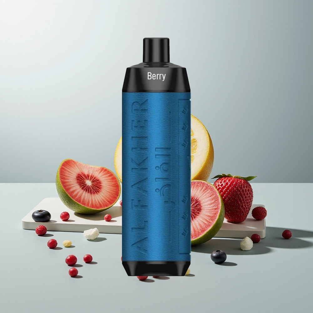 Al Fakher Crown Bar 8000 Crystal "توت جليدي بتقنية شحن USB نوع-C وسعة سائل 18 مل"