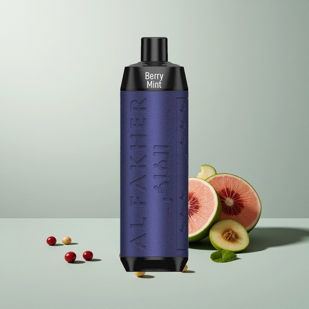 Al Fakher Crown Bar 8000 Crystal نعناع التوت مع شحن USB-C وسعة 18 مل