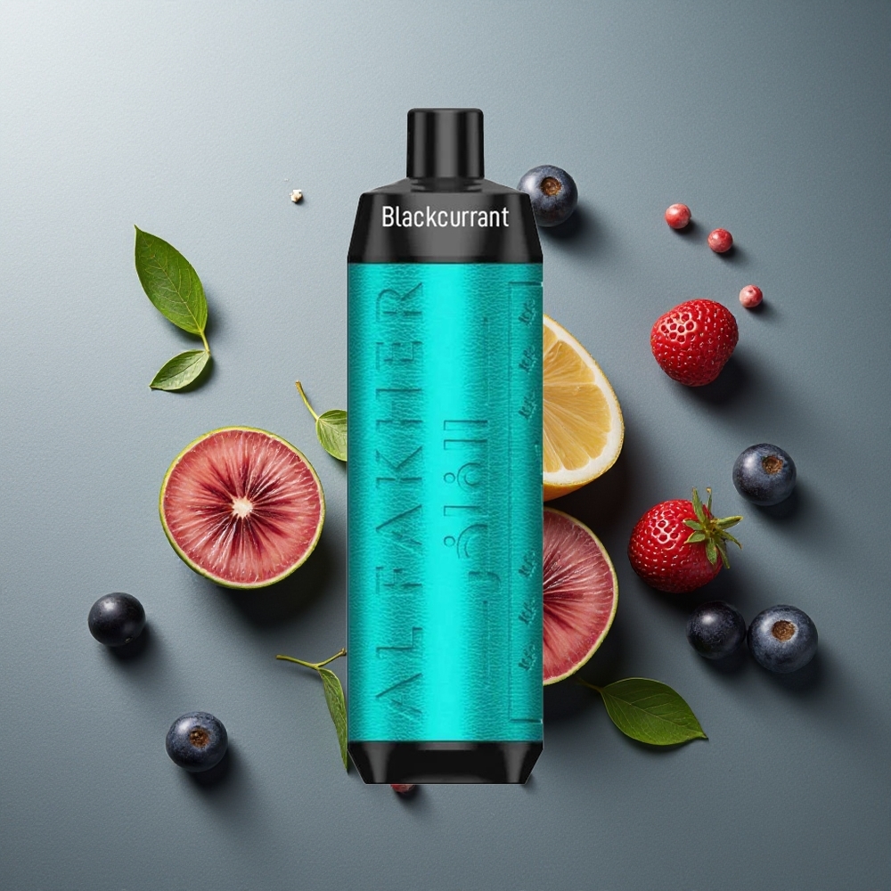 Al Fakher Crown Bar 8000 Crystal بلاك كارنت آيس - شحن USB-C - سعة 18 مل