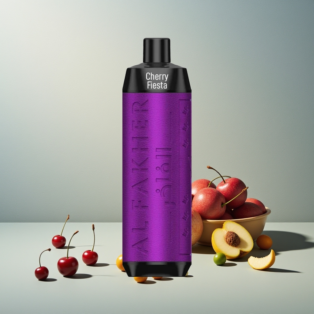 Al Fakher Crown Bar 8000 Crystal مهرجان الكرز مع شحن USB-C وسعة 18 مل