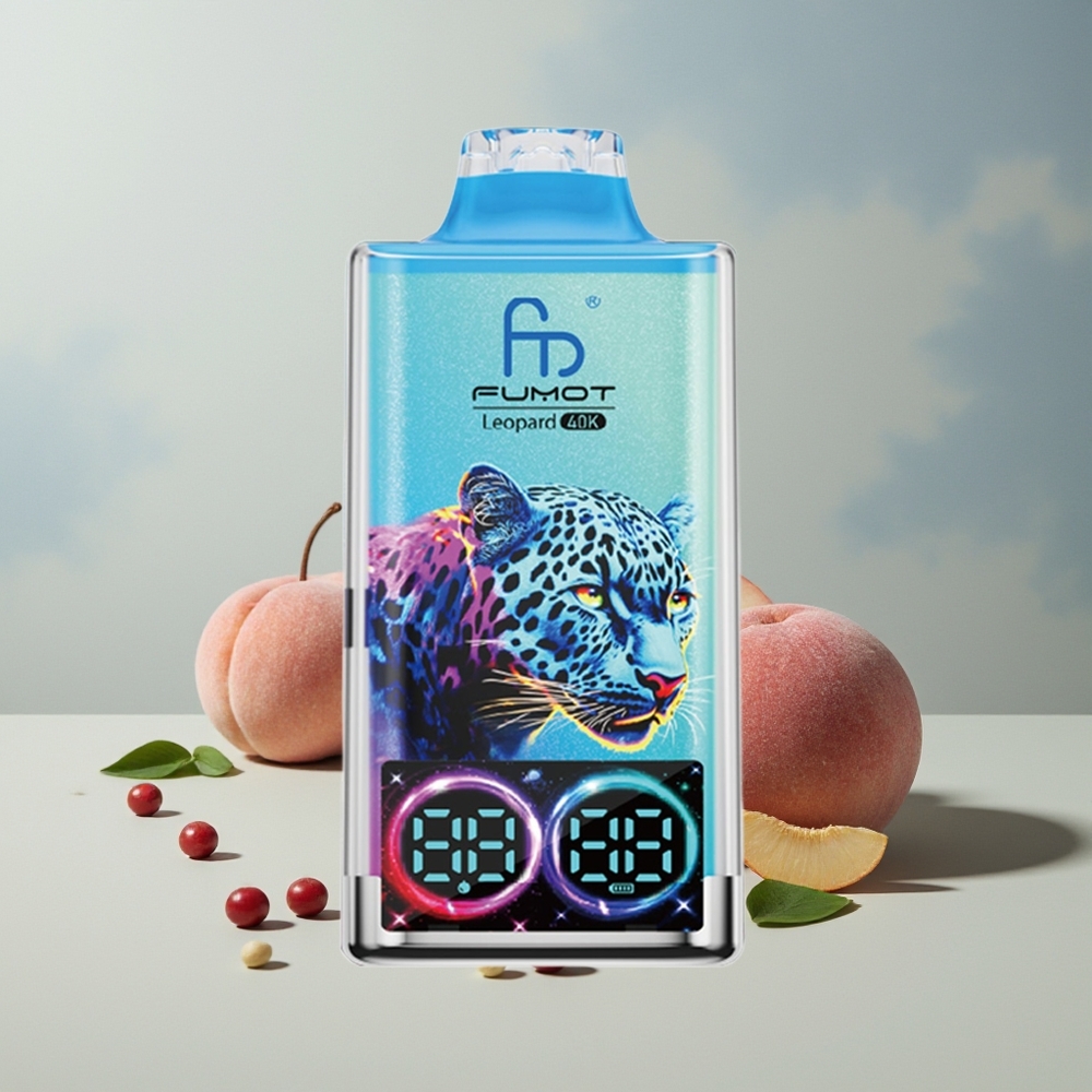 Fumot Leopard 40K خوخ وتوت بشحن نوع سي و 3% نيكوتين