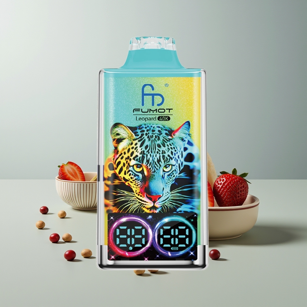 Fumot Leopard 40K فراولة موز مع 5% نيكوتين و شحن نوع سي