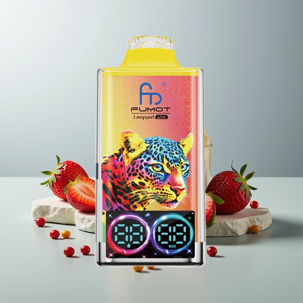 Fumot Leopard 40K فراولة آيس - ٥٪ نيكوتين - شحن نوع سي