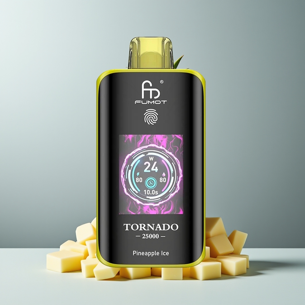Fumot Tornado 25000 أناناس جليد مع شاشة عالية الدقة وبطارية قابلة للشحن