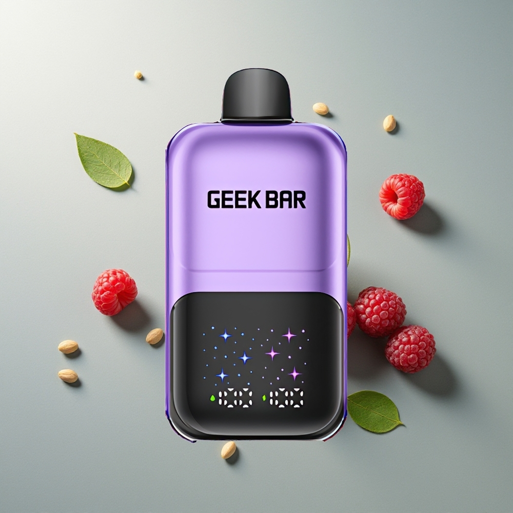 GEEK BAR 2GO 20ml 50000 عنب & توت العليق بشاشة كبيرة ونكهات ثلاثية المستويات