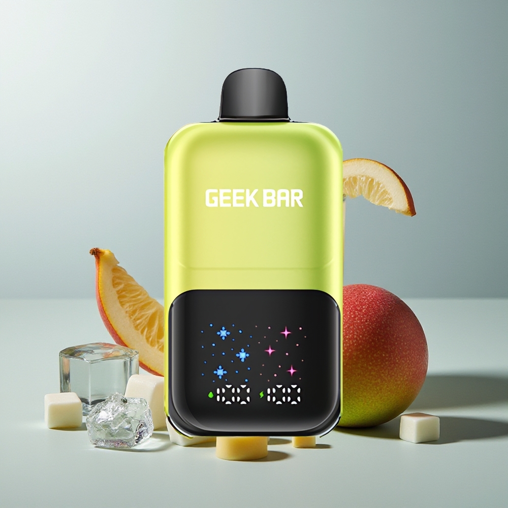 GEEK BAR 2GO 20ml 50000 مانجو آيس مكسيكو بشاشة تفاعلية ونكهات قابلة للتعديل