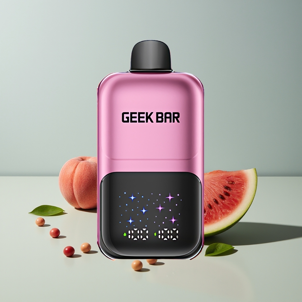 GEEK BAR 2GO 20ml 50000 خوخ و بطيخ مع شاشة كبيرة ونكهات قابلة للتعديل