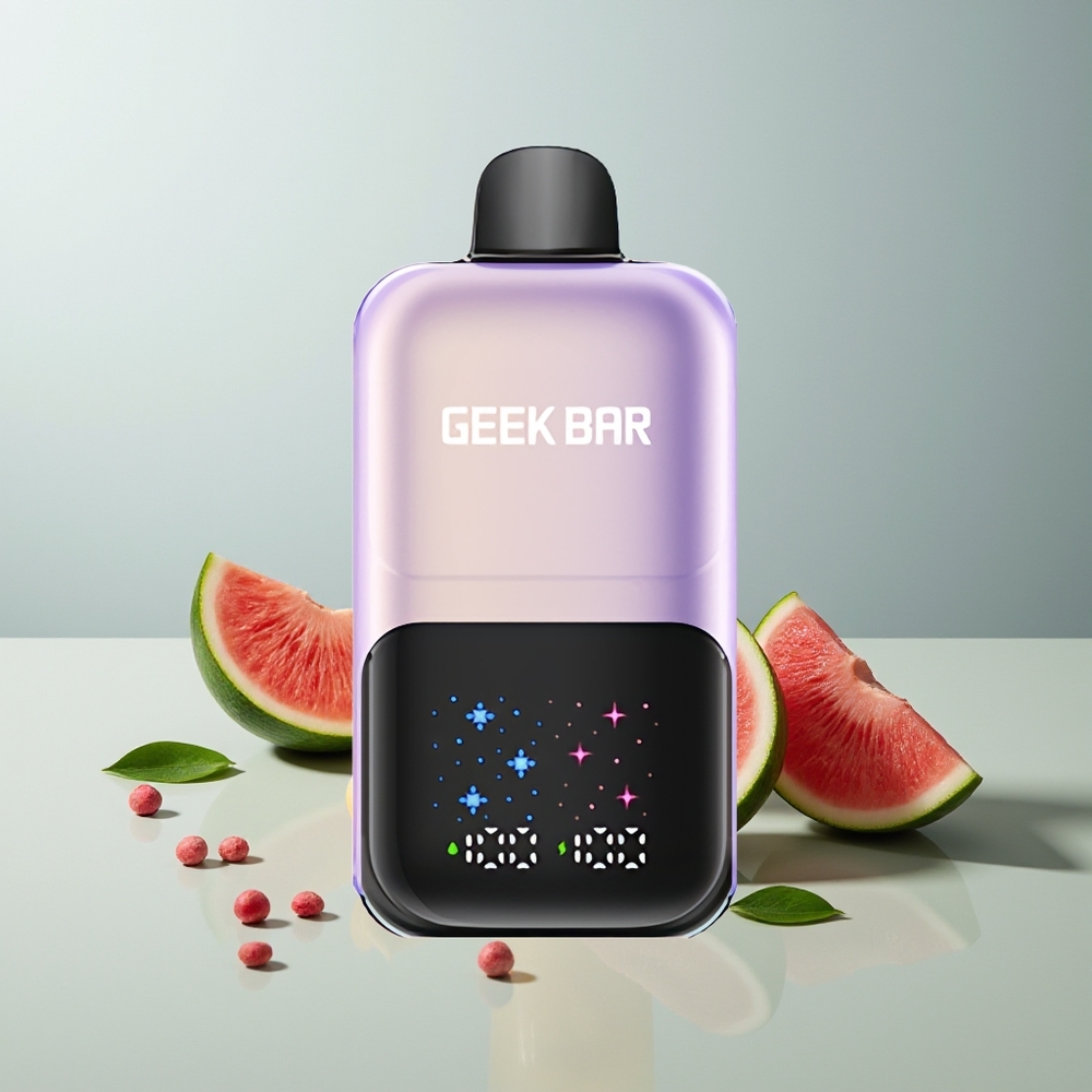 GEEK BAR 2GO 20ml 50000 خوخ مانجو بطيخ مثلج بشاشة كبيرة تفاعلية ونكهات قابلة للتعديل
