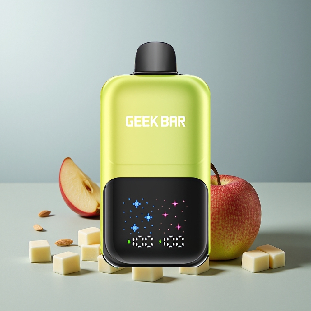 GEEK BAR 2GO 20ml 50000 تفاح حامض مثلج مع شاشة تفاعلية ونكهات قابلة للتعديل