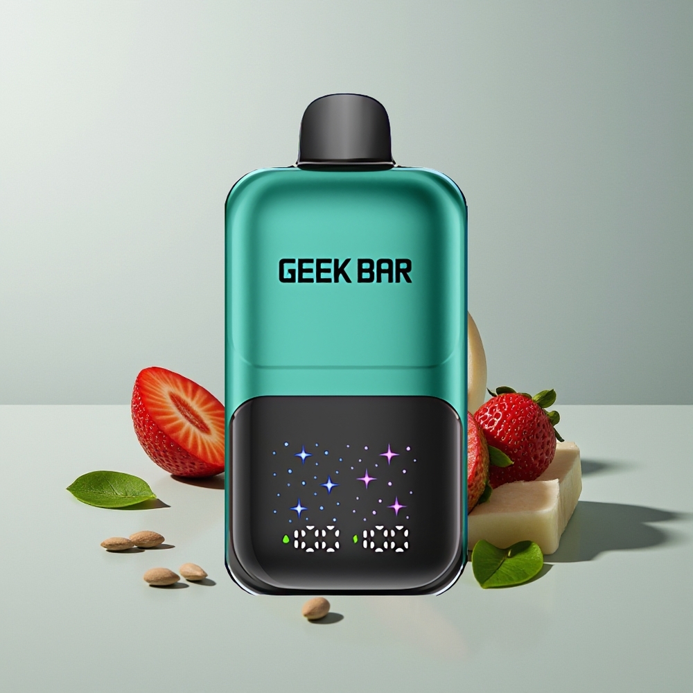 GEEK BAR 2GO 20ml 50000 فراولة وكيوي - شاشة كبيرة تفاعلية - بطارية قابلة للشحن
