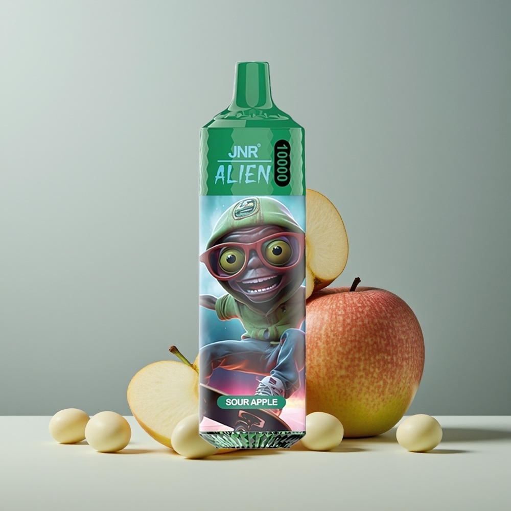 JNR Alien 10000 تفاحة حامضة مع بطارية 850 ملي أمبير وضوء LED