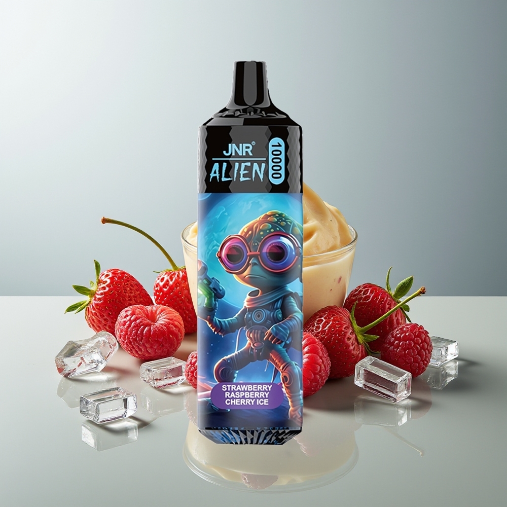 JNR Alien 10000 الفراولة التوت الكرز الجليد مع بطارية 850 مللي أمبير وشاحن سريع Type-C