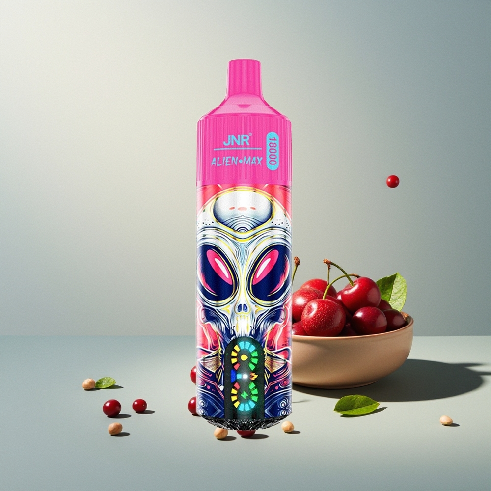 JNR Alien Max 18000 الكريزية المزدوجة مع شاشة LED وشاحن سريع