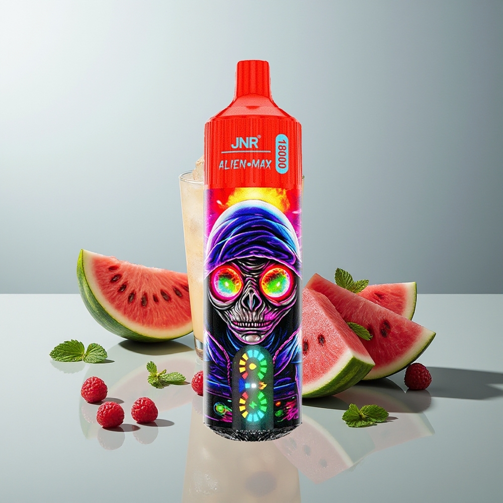 JNR Alien Max 18000 توت العليق البطيخ الثلج مع شاشة LED مزدوجة وشحن سريع