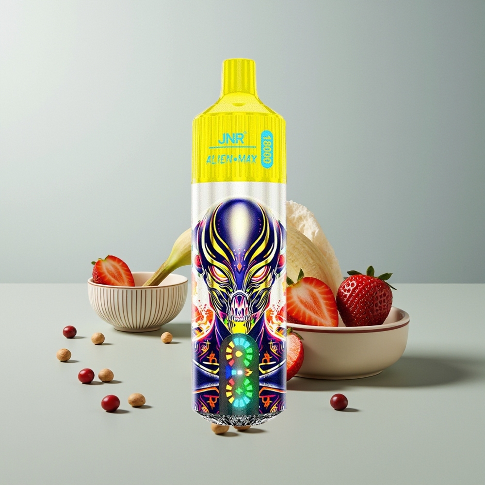 JNR Alien Max 18000 فراولة موز بشاشة LED مزدوجة وشحن سريع