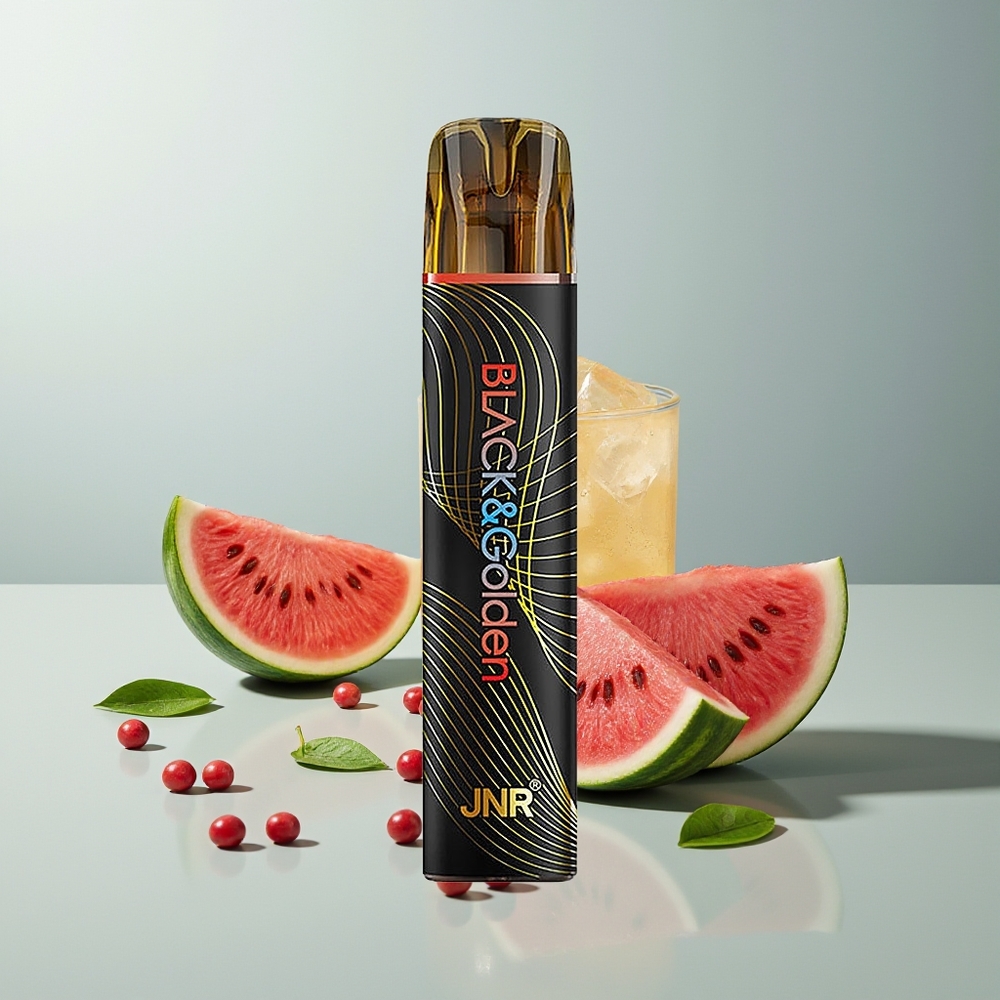 JNR Black&Golden 600+200 بطيخ مثلج بقوة 550 مللي أمبير وسعة 2 مل