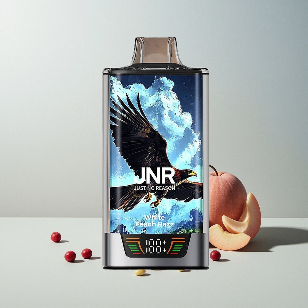 JNR Falcon Pro 28000 الخوخ الأبيض راز مع شاشة ذكية وشاحن نوع سي