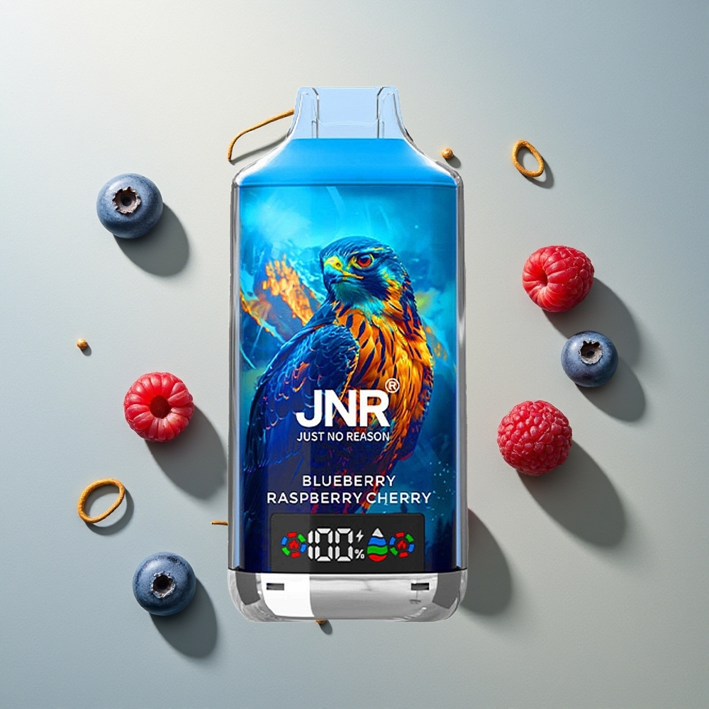 JNR Falcon X 18000 توت العليق الكرز مع شحن سريع ونيكوتين متعدد