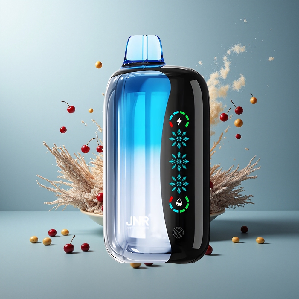 JNR Flex Ice 21000 انفجار الكرز الأزرق المثلج بشاشة تعمل باللمس وشاحن من النوع سي