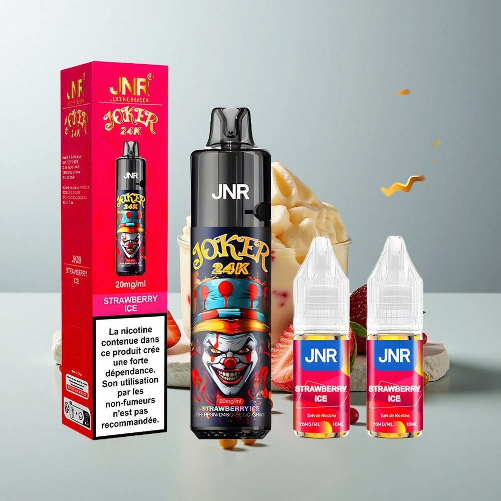 JNR Joker 24K آيس الفراولة مع إضاءة ملونة وشحن Type-C
