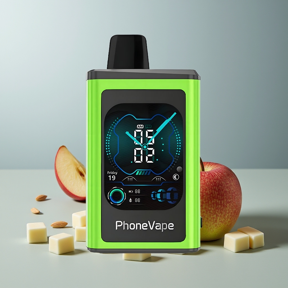 JNR PhoneVape 30000 تفاح حامض جليد مع شاشة كاملة و بطارية قابلة للشحن