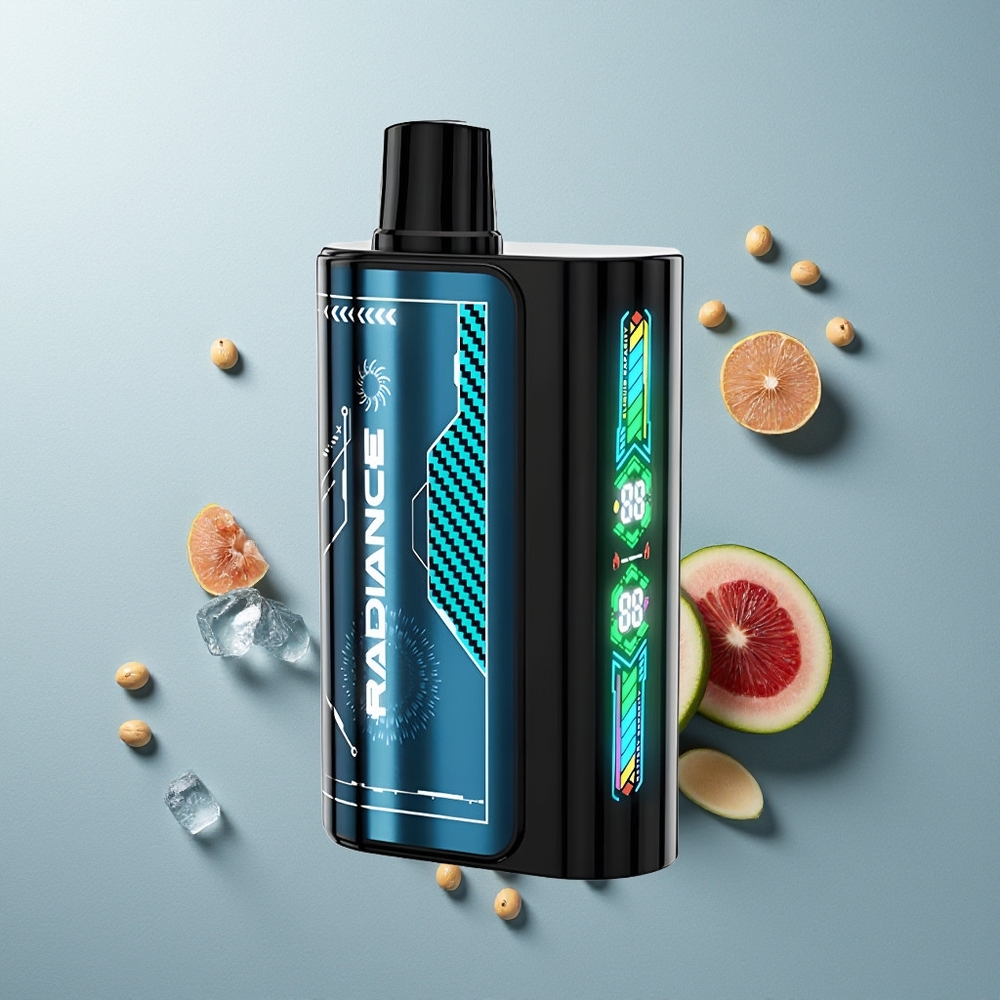 JNR Radiance 31000 العنب الأزرق الجليدي مع شاشة ذكية وشاحن نوع سي