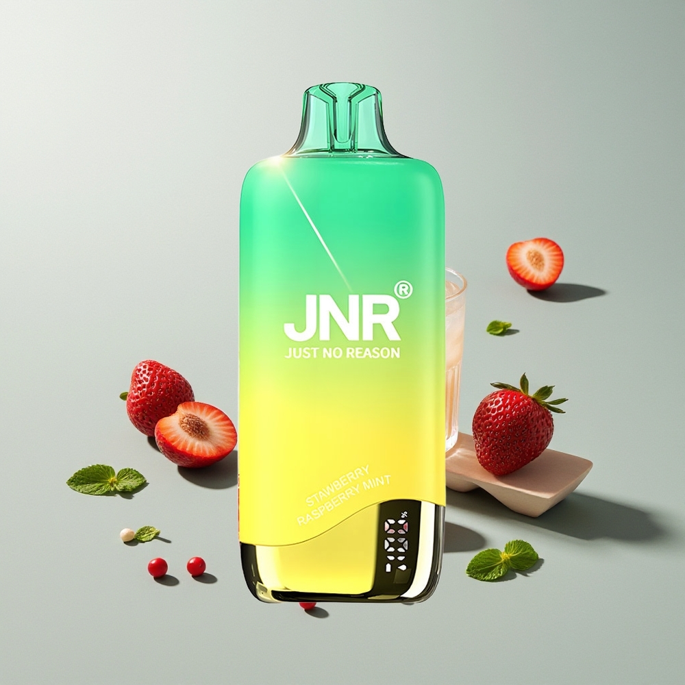 JNR Rainbow 10500 الفراولة الخوخ بالنعناع مع بطارية 600 مللي أمبير وخزان 18 مل