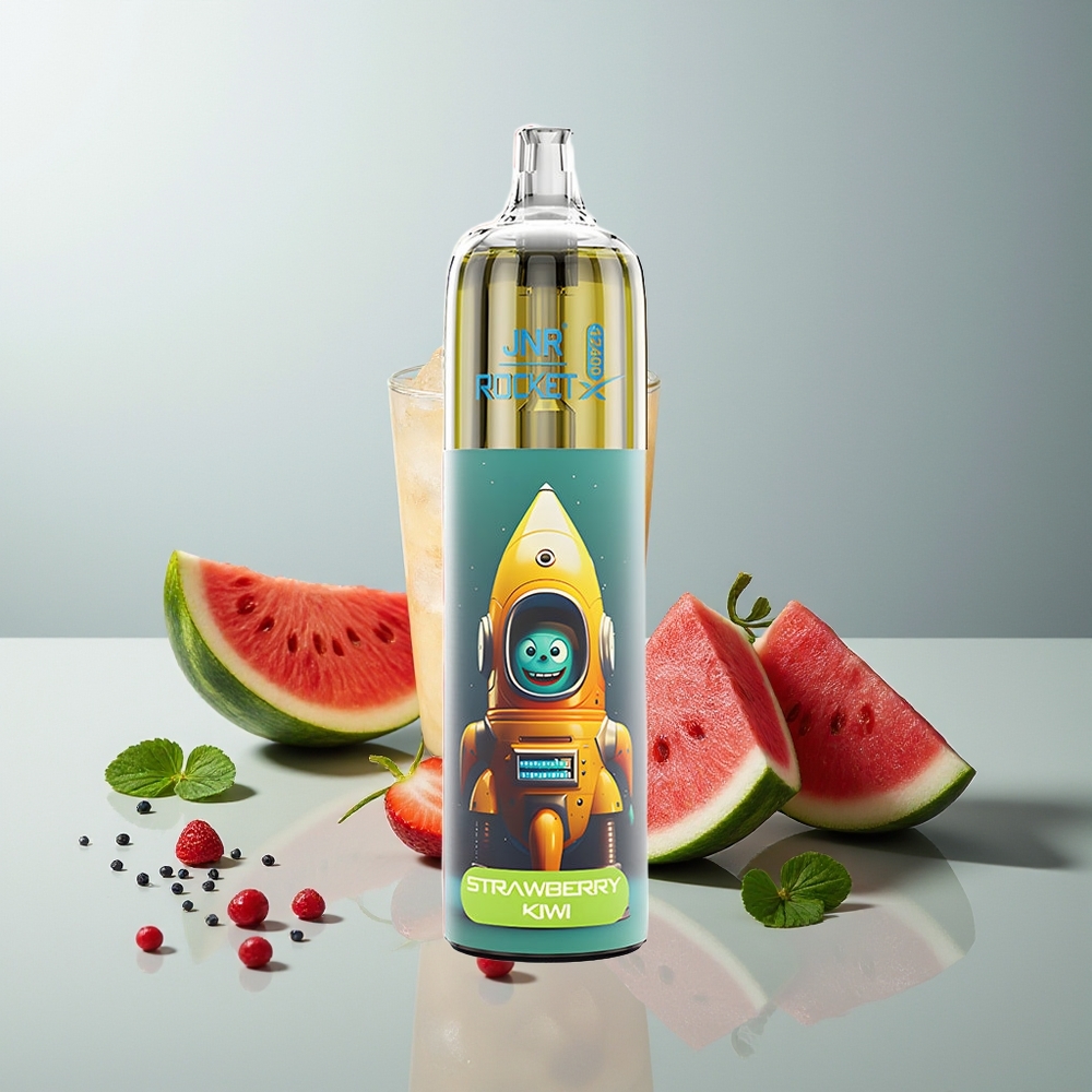 JNR Rocket-X 12400 فراولة بطيخ مثلج مع ضوء آر جي بي وشاحن سريع