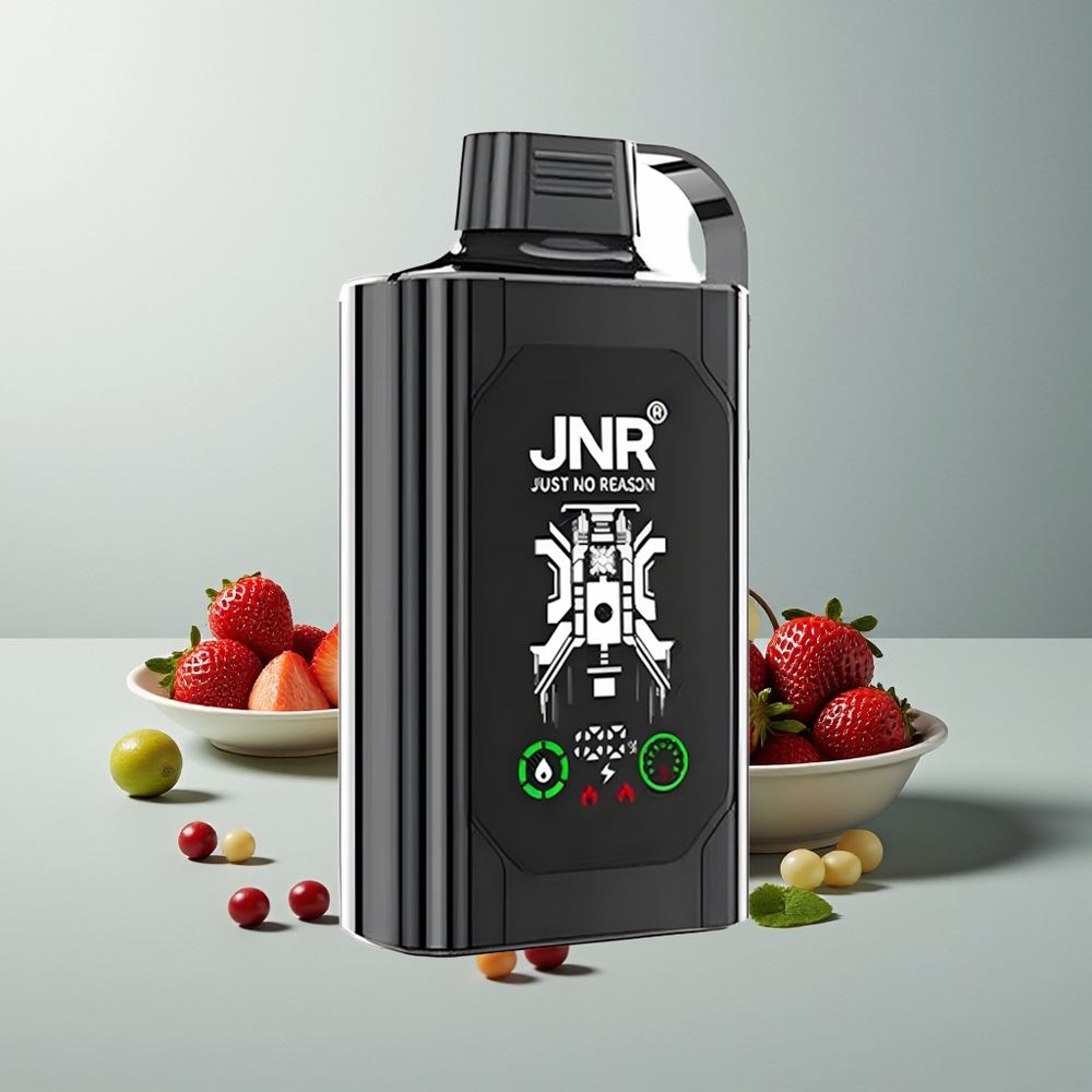 JNR Shisha Hookah Box 20500 فراولة عنب - شاشة عالية الدقة - سعة بطارية 1000 مللي أمبير