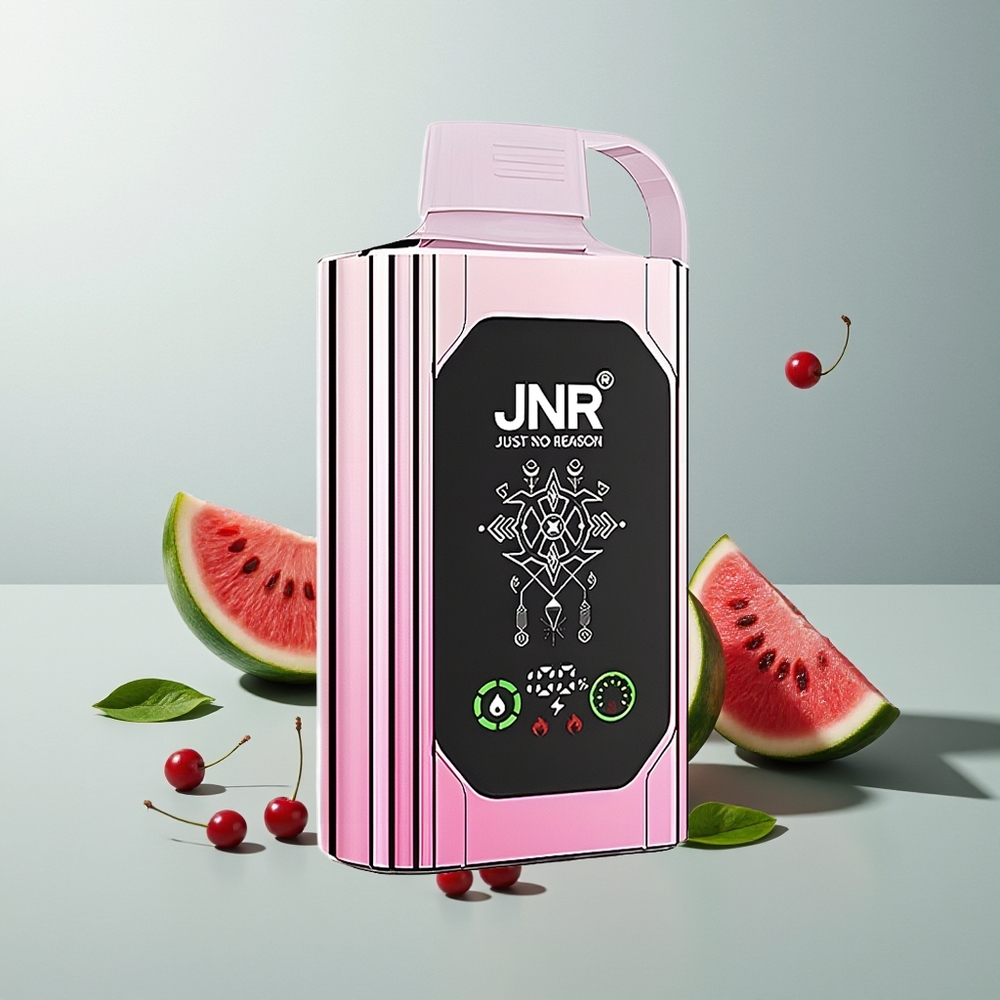 JNR Shisha Hookah Box 20500 "مثلج البطيخ الكرزي مع شاشة عالية الدقة وشحنة سريعة نوع سي"