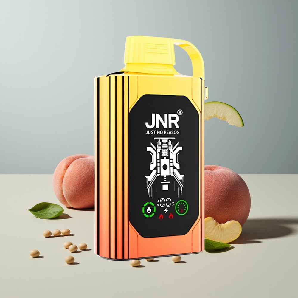 JNR Shisha Hookah Box 20500 "الخوخ العصيري مع شاشة عالية الدقة وشحن سريع نوع سي"