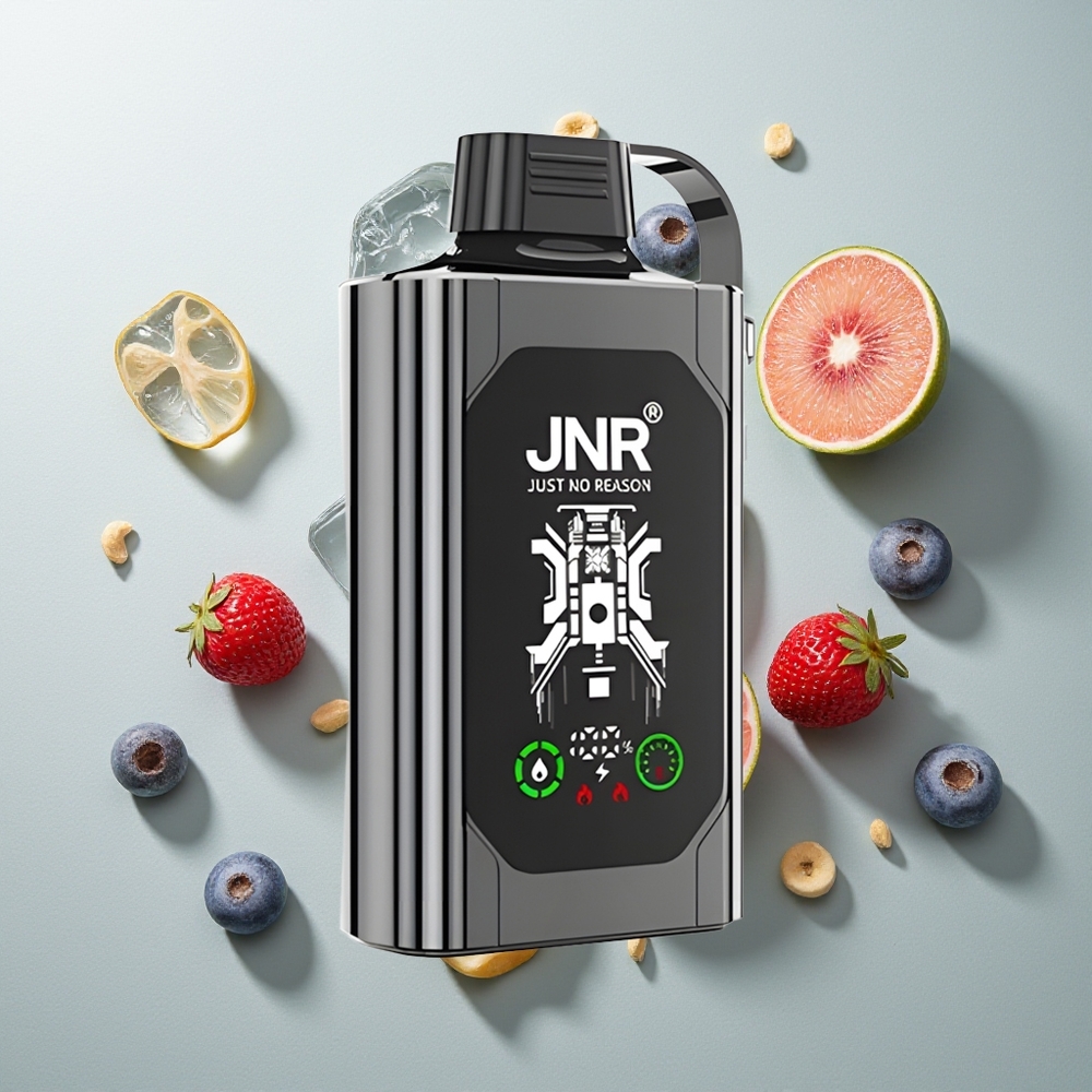 JNR Shisha Hookah Box 20500 عصير التوت المثلج بشاشة عالية الدقة وشحن سريع نوع سي