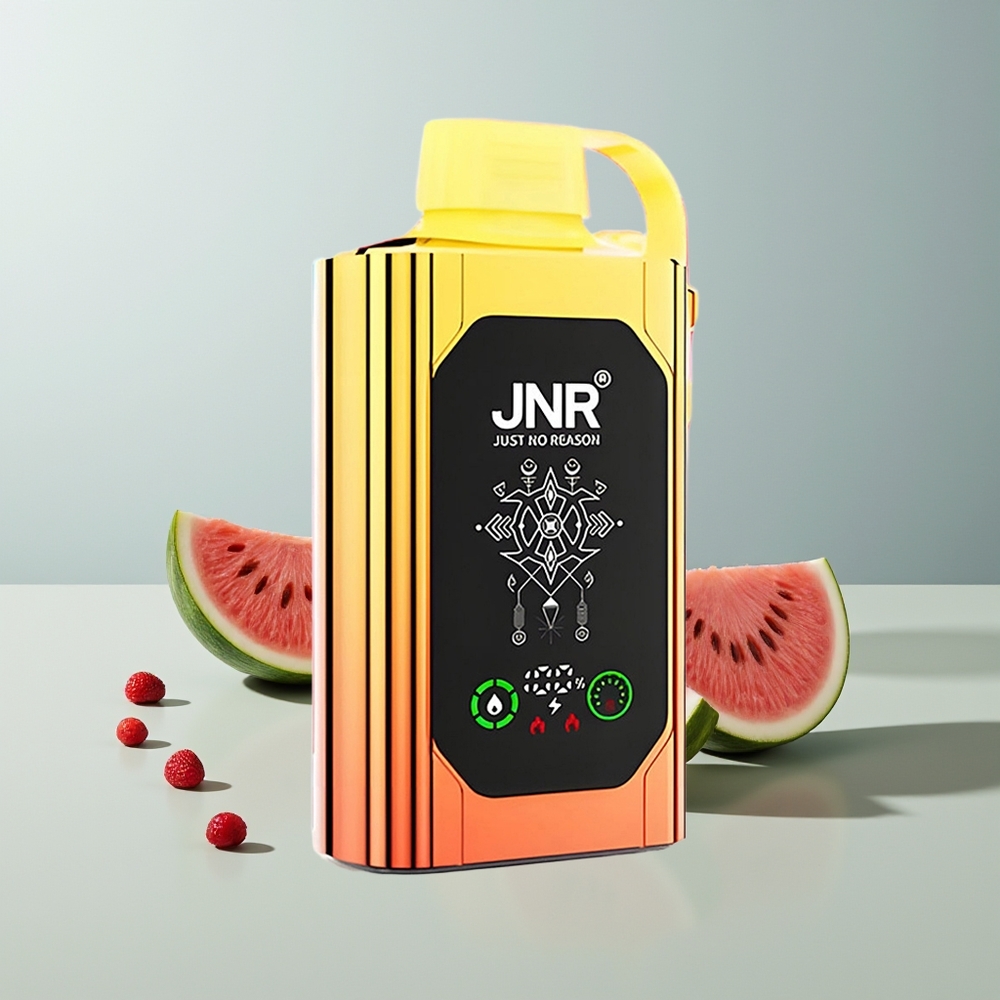 JNR Shisha Hookah Box 20500 بطيخ فراولة علكة فقاعية بشاشة عالية الدقة وشحن سريع نوع سي