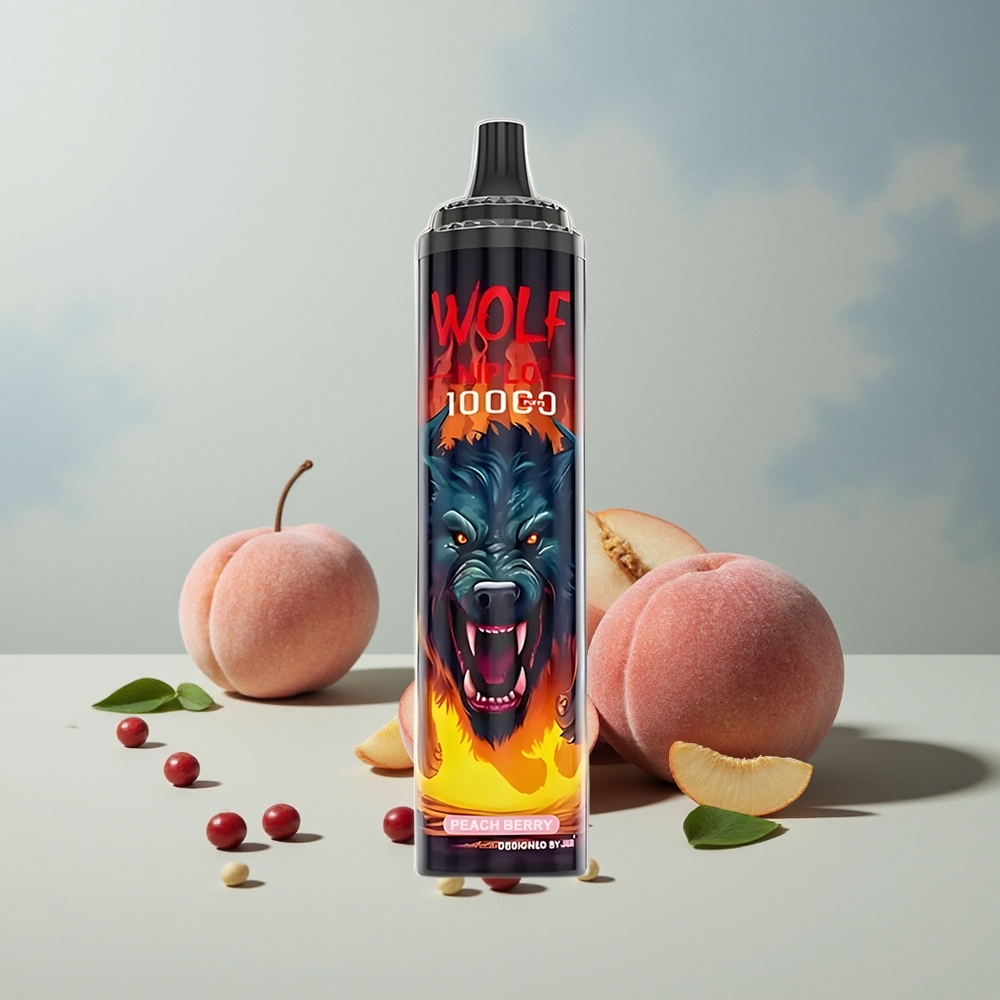 JNR Wolf Niplo 10000 تُوت خوخ بشحن سريع ونيكوتين 5%