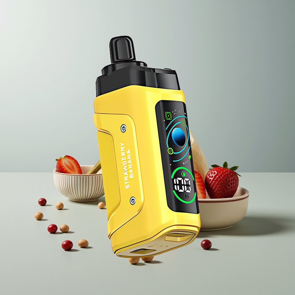 Razz Bar 45000 فراولة موز مع شبكة 1.0 أوم وبطارية 650 مللي أمبير