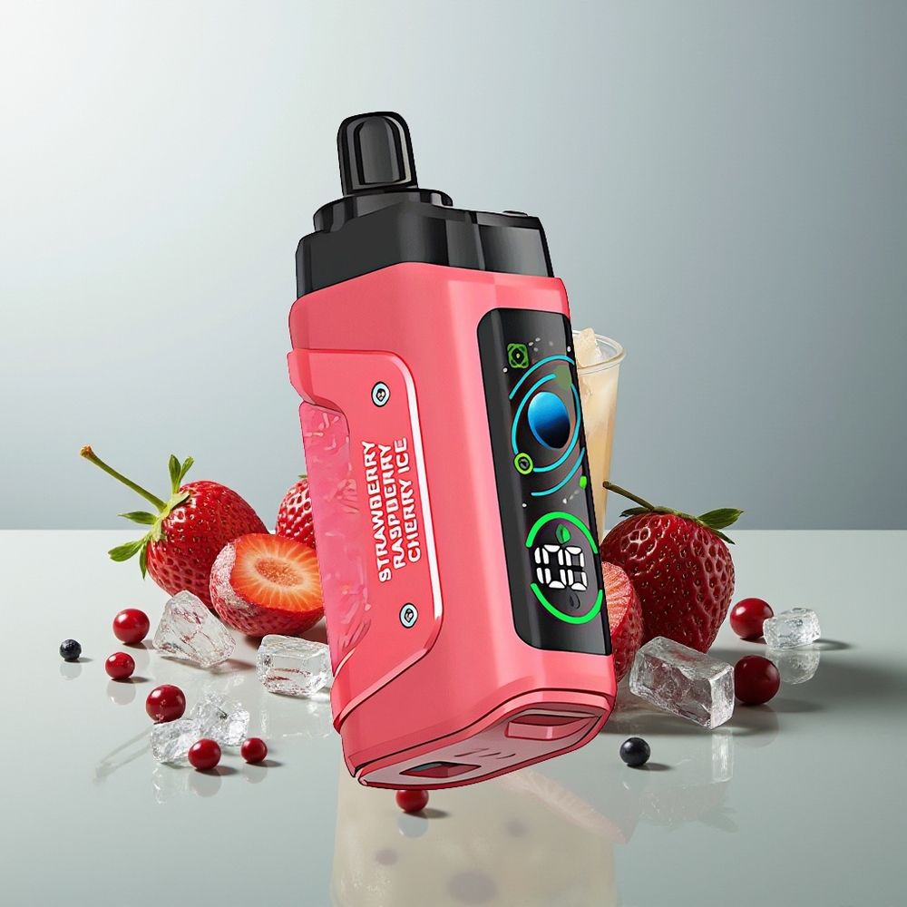 Razz Bar 45000 فراولة كرز ثلج مع شبكة 1.0 أوم وبطارية 650 مللي أمبير