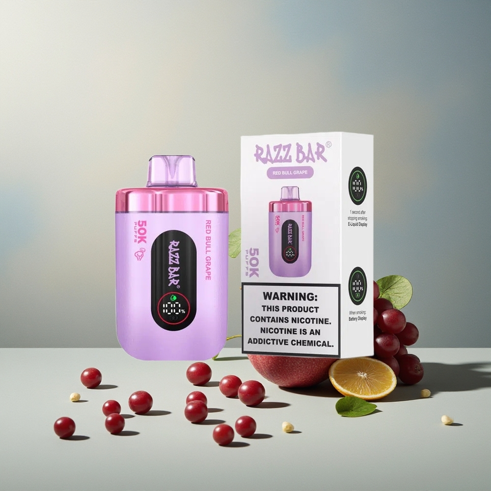 Razz Bar 50K الجراب العنب 2% نيكوتين 1.0 أوم